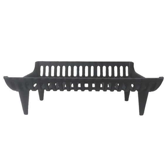 Vestal HL Series 27 Inch Width x 12 Inch Shallow Depth Cast Iron Grate With 4 Inch Legs
