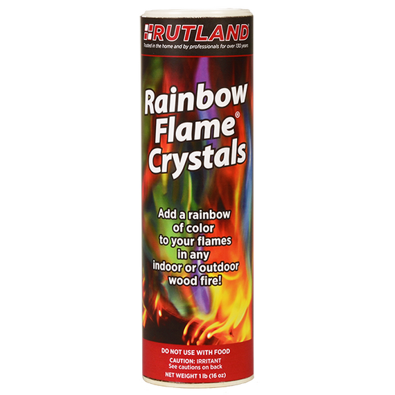 1 pound canister of RUTLAND Rainbow Flame® Crystals