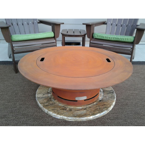 Iron oxide patina finish that will beautifully mature over time