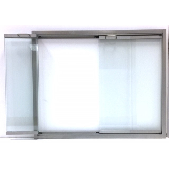Silver Aspect Fireplace Glass Door