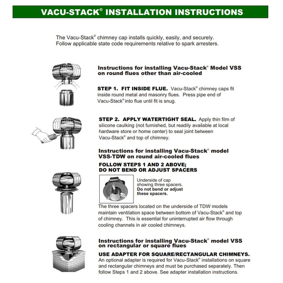 VacuStack Installation Instructions