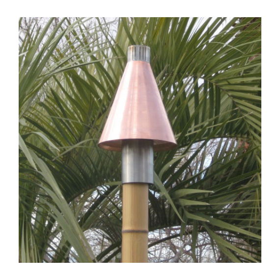Copper cone automated tiki torch kit