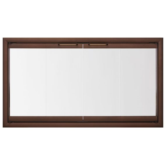 Aurora Prefab Fireplace Door In Solar Bornze
