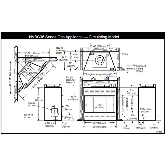 Majestic NVBC36 Specs