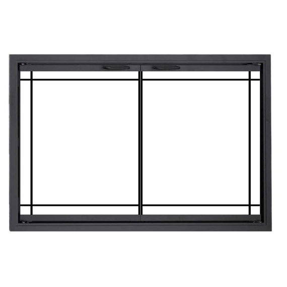 Temco Stradella Inside Fit Zero Clearance Fireplace Door With Window Pane