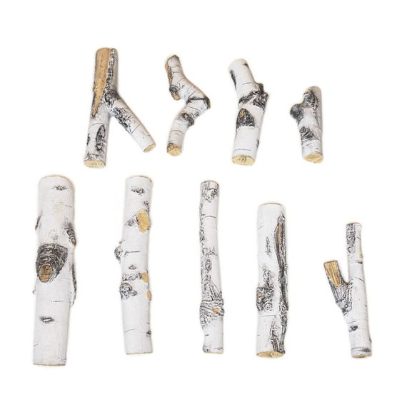 9-Piece Aspen Birch Fire Pit Logs
