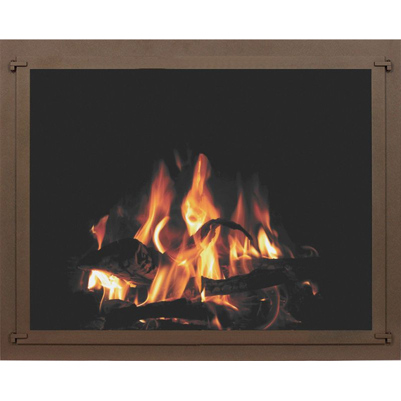 Cascade Fixed Pane Masonry Fireplace Door For One Side Of See-Thru Fireplace