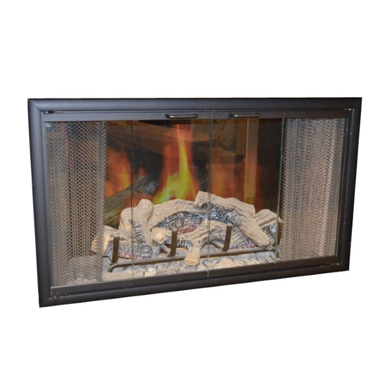 SC36A | SR36A Matte Black Majestic Fireplace Door