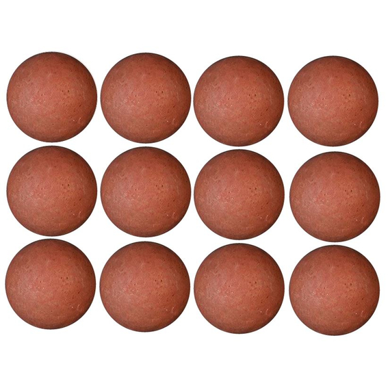 4 Inch Diameter Adobe Red Smooth Fireballs Balls - 12 Pieces