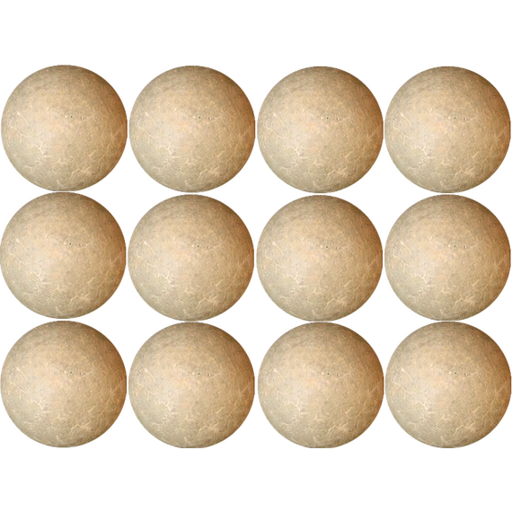 4 Inch Diameter Beige Smooth Fireballs Balls - 12 Pieces