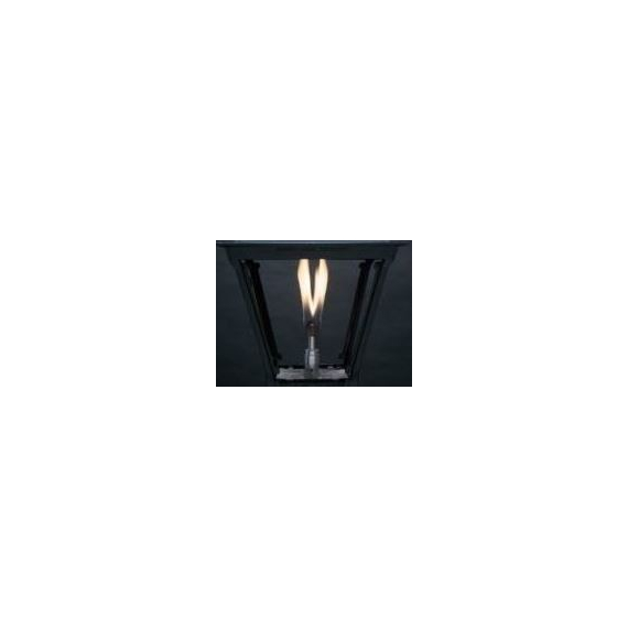 Everglow Electric Cast Aluminum Post Mount Lamp - HK1A-E Open Flame Burner