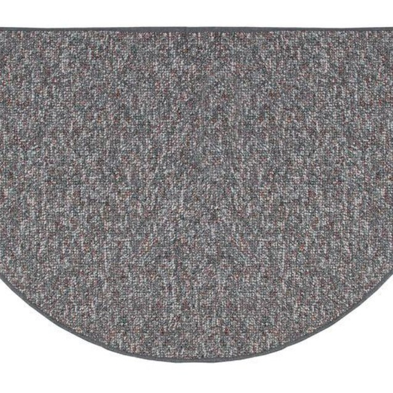 Goods of the Woods 48” x 27” Homefire Grey Half-Round Hearth Rug
