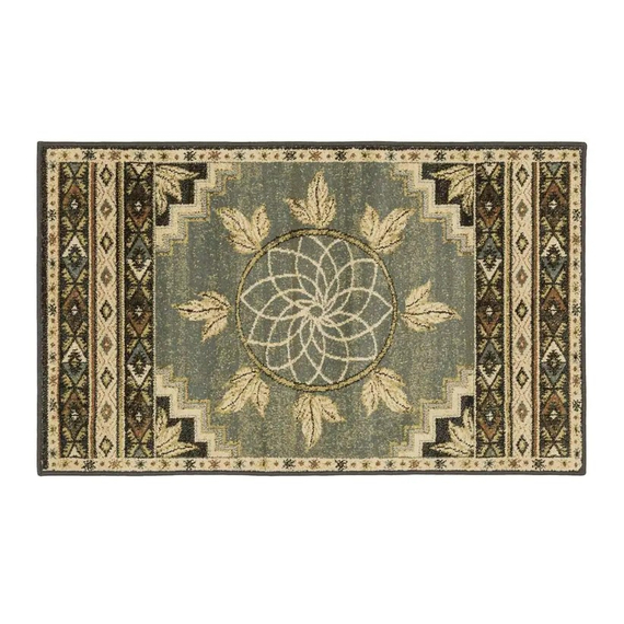 Goods of the Woods 50” x 30” Vista Ancient Green Olefin Hearth Rugs