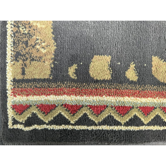 Vista Bears Evergreens Olefin Hearth Rugs Close Up Corner View