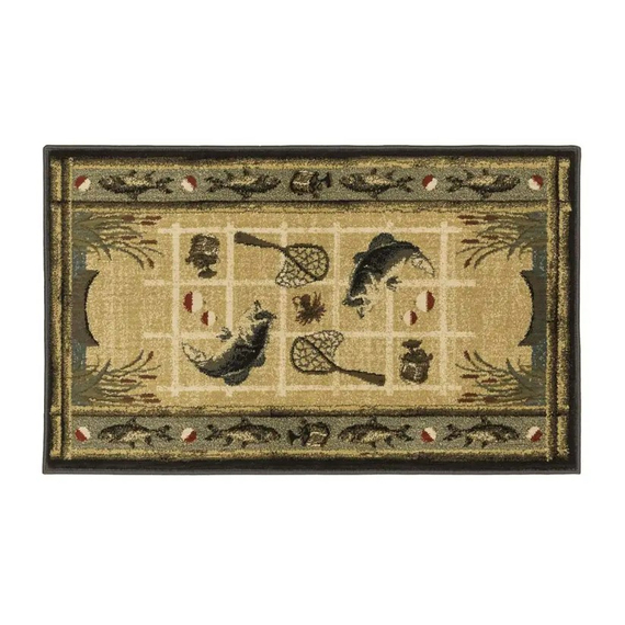 Goods of the Woods 50” x 30” Vista Angler Olefin Hearth Rugs