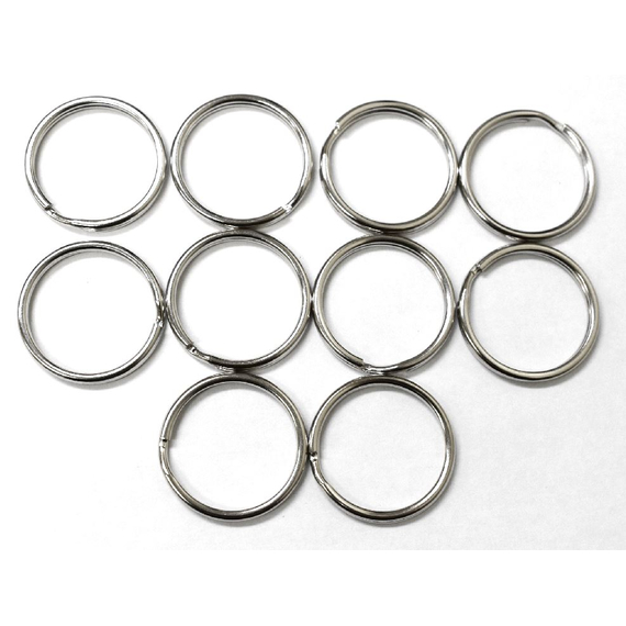 1-1/8" Split Key Rings - Nickel Plated Finish