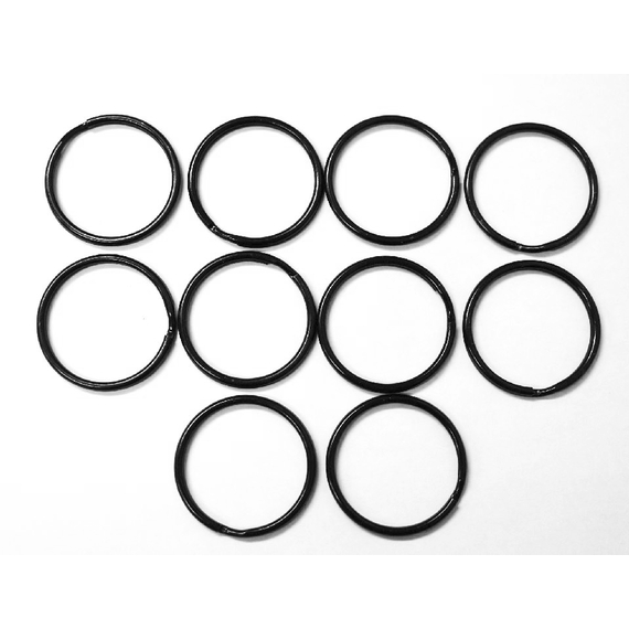 1-1/4" Split Key Rings - Black Finish