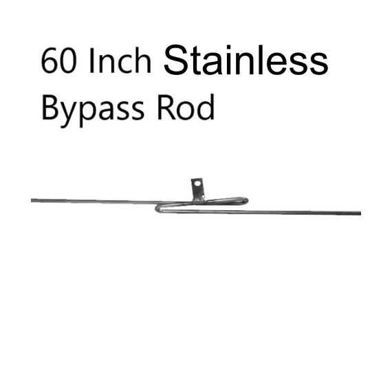 60 inch stainless steel bypass rod for fireplace mesh curtains