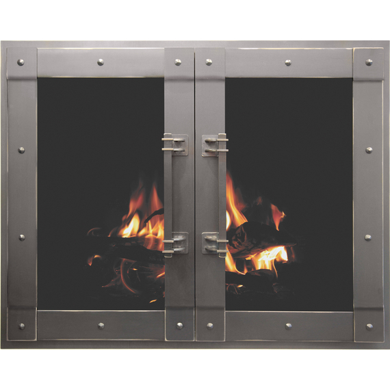 Artisian Masonry Fireplace Glass Door