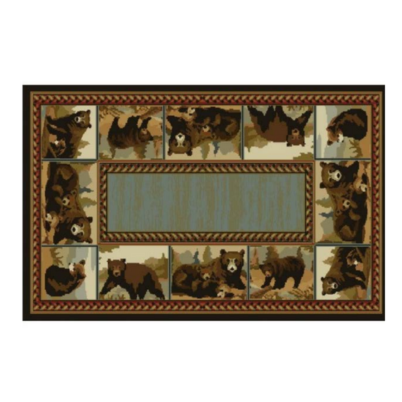 Goods of the Woods 50” x 30” Vista Bears Posing Olefin Hearth Rugs