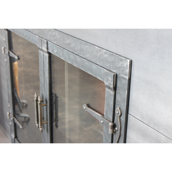 Forged Clear Natural LapJoint Strap Hinge Detail