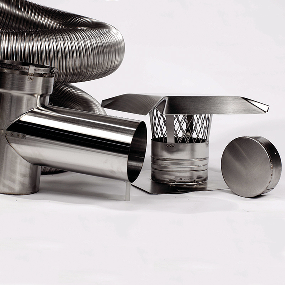 3" M-Flex 316 Stainless Steel Smoothwall Stanard Liner Kit With Tee