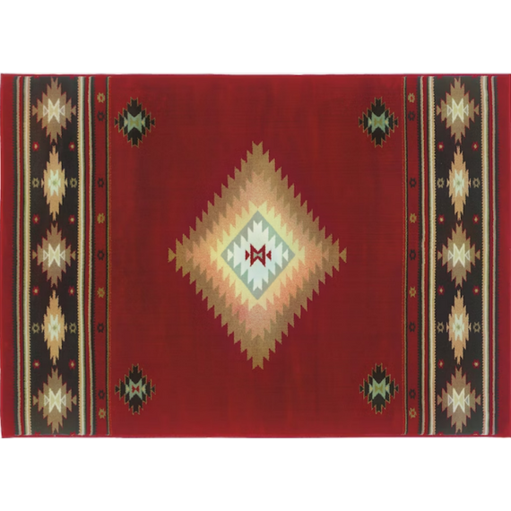 Goods of the Woods 50” x 30” Vista Desert Red Olefin Hearth Rugs