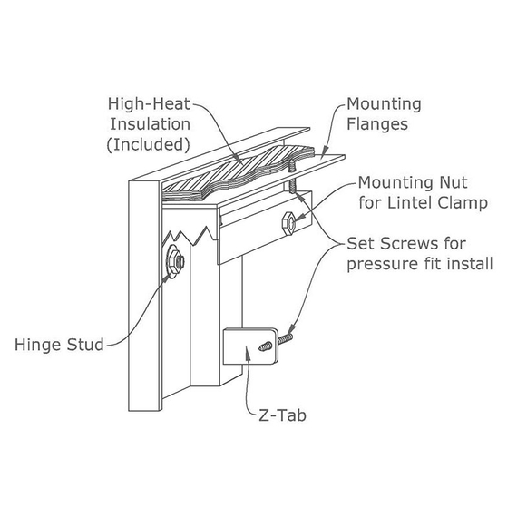 Artisian Masonry Fireplace Door mounting