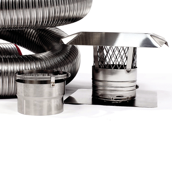 4 inch M-Flex 316 Stainless Steel Smoothwall Basic Liner Kit
