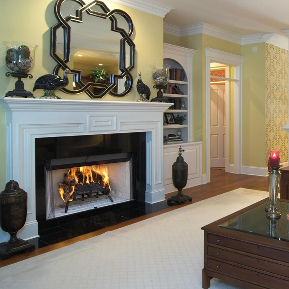 Superior WCT3042 Louvered Wood Burning Fireplace Installed