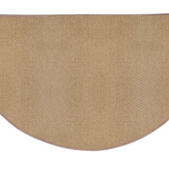 Goods of the Woods 48” x 27” Stream Brown Nylon Half-Round Hearth Rug