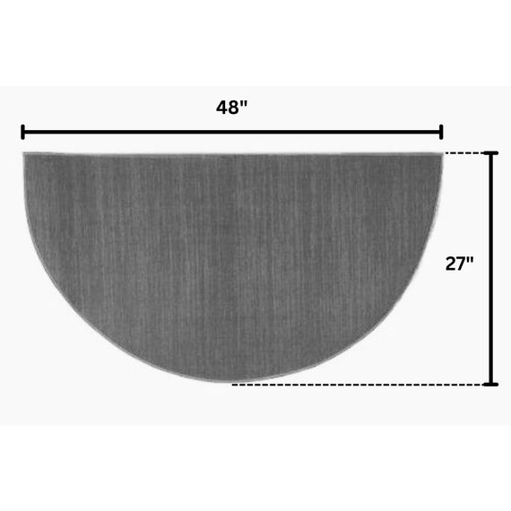 Goods of the Woods 48” x 27” Guardian Pack of 6 Half-Round Hearth Rug Dimensions