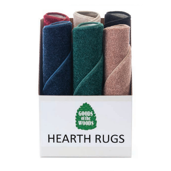 Goods of the Woods 48” x 27” Guardian Pack of 6 Half-Round Hearth Rug Merchandiser