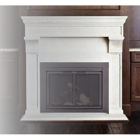 Armitage Fireplace Glass Door Installed