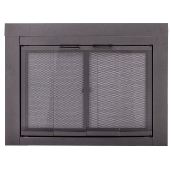 Vintage Iron Armitage Masonry Fireplace Glass Door