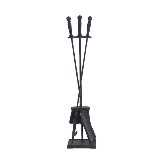 Tool Set includes 4 pieces, made of black iron, 27" high