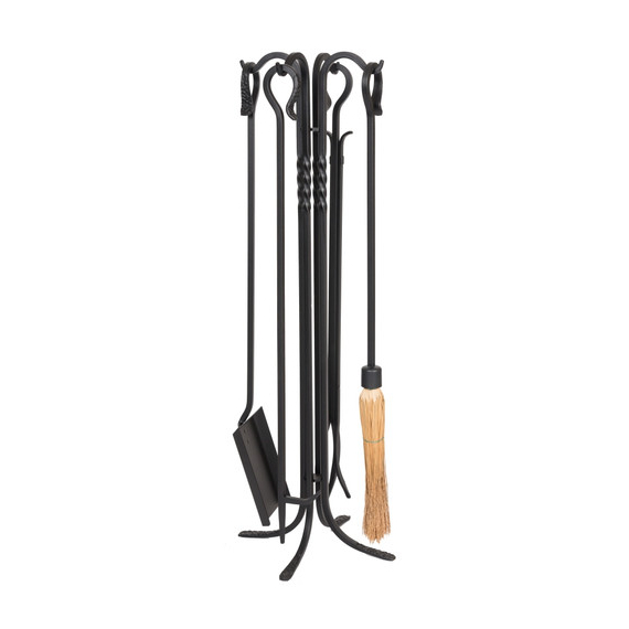 Tool Set is made of Black Wrought Iron, 39"High, 5 pieces