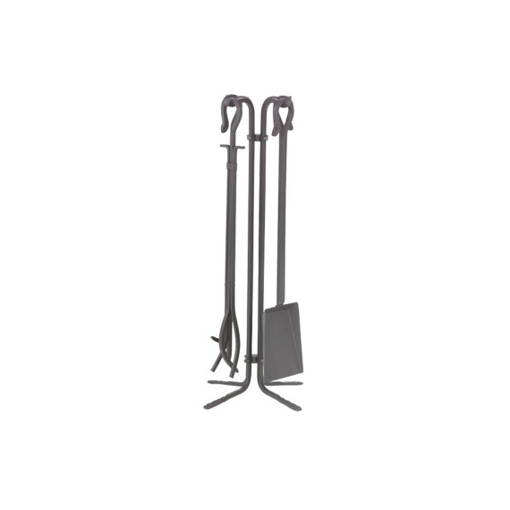 Tool Set includes 5 pieces, made of natural wrought iron, 28" high