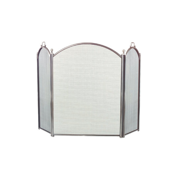 Fireplace Screen 52"W x 29"H, made of steel, pewter finish