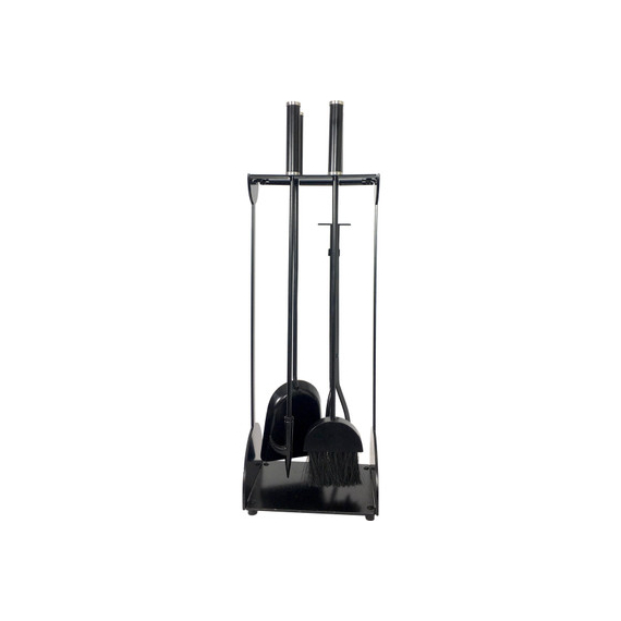 Tool Set  includes 5 Pieces, black and stainless steel, made of  steel, 30" high