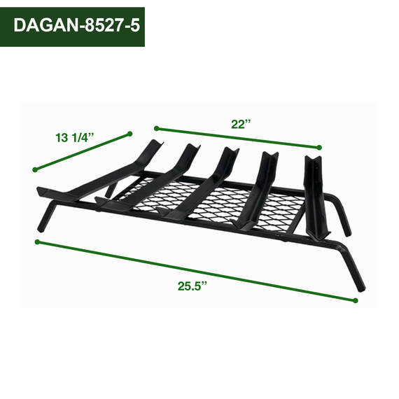Fireplace Bar Grate Ember Retainer Welded 25 1/2" Width x 13 14/" Deep Dimensions