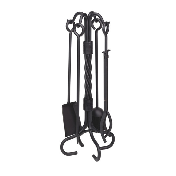Tool Set is made of twist black Iron and includes 4 pieces