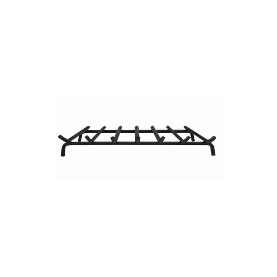 Black Grate includes 7 bars. Size: 29 3/4" front width x 25 3/4" back width x 12" deep.