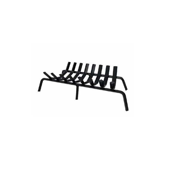 Black Fireplace Grate with 8 Bars is made of steel.