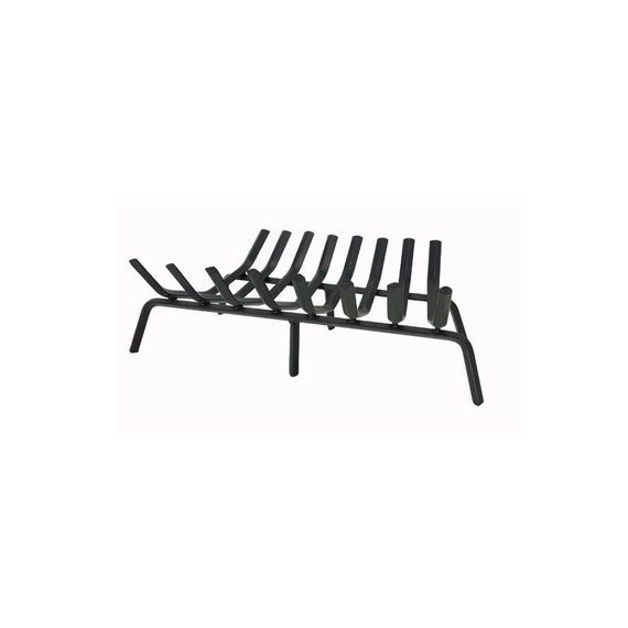 Black Grate includes 8 Bars. Size: 28 1/2" front width x 24 1/2" back width x 17" deep.