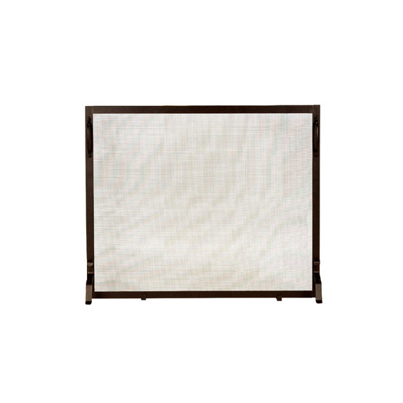 31" high x 39" wide x 10" deep, panel screen with frame is made from bronze wrought iron