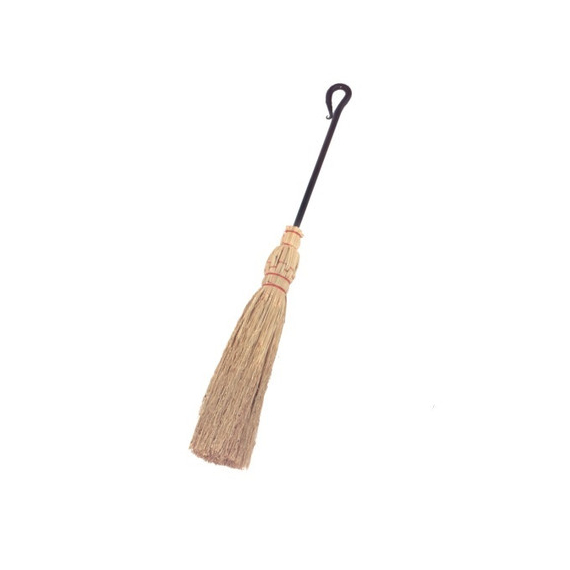 Broom is made from rice and black iron. It's 29.5 inches long.