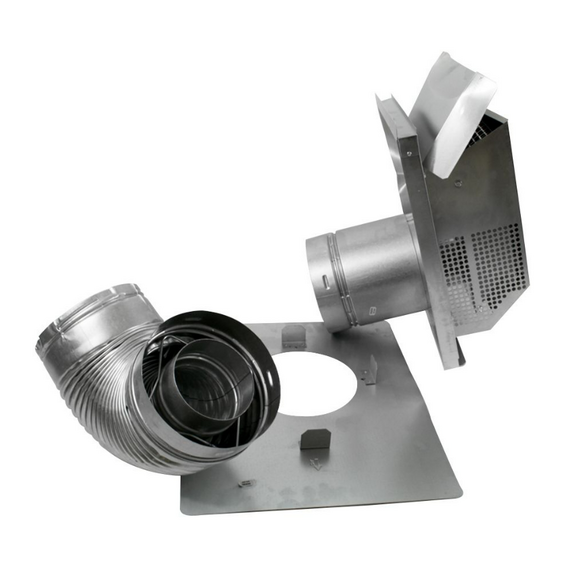 Superior 4.5" x 7.5" Secure VentTM Horizontal Termination Kit HT2 Includes SV4.5 90 Elbow SV4.5TK90HT2