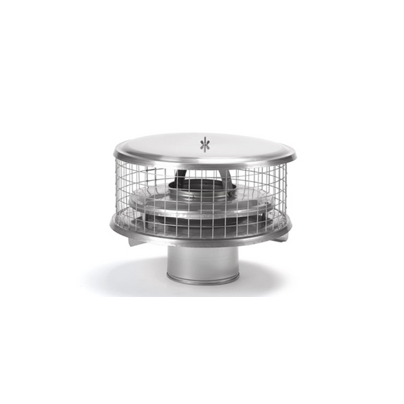 Weathershield Round Air-Cooled Chimney Cap - 6"
