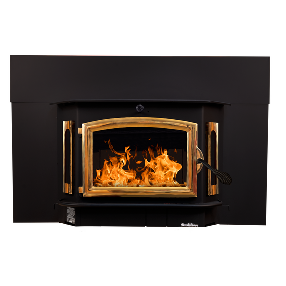 Buck Stove Model 91 Catalytic Wood insert with Gold Door and Bay Windows